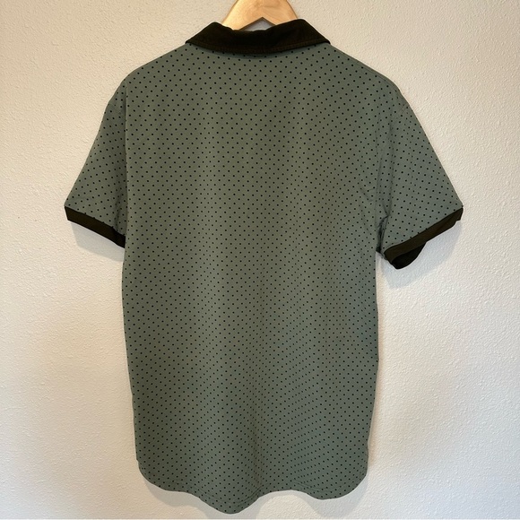 BYLT Drop-Cut: LUX Dotted Men's Green Polo Shirt - Picture 8 of 9